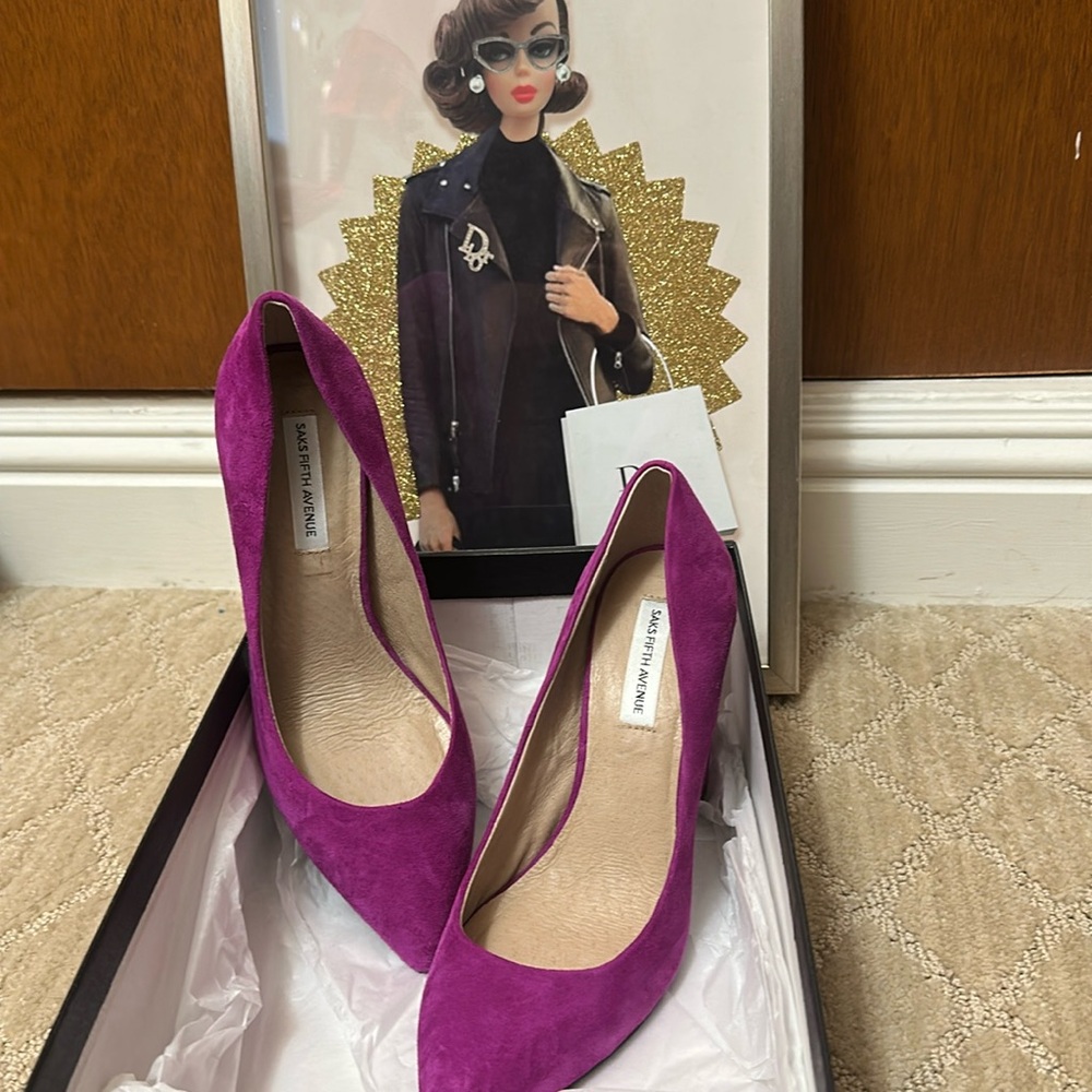Saks Fifth Avenue Fuchsia Heels